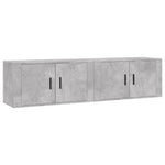 Wall-mounted TV Cabinets 2 pcs Concrete Grey 80x34.5x40 cm