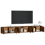 Wall-mounted TV Cabinets 3 pcs Smoked Oak 100x34.5x40 cm