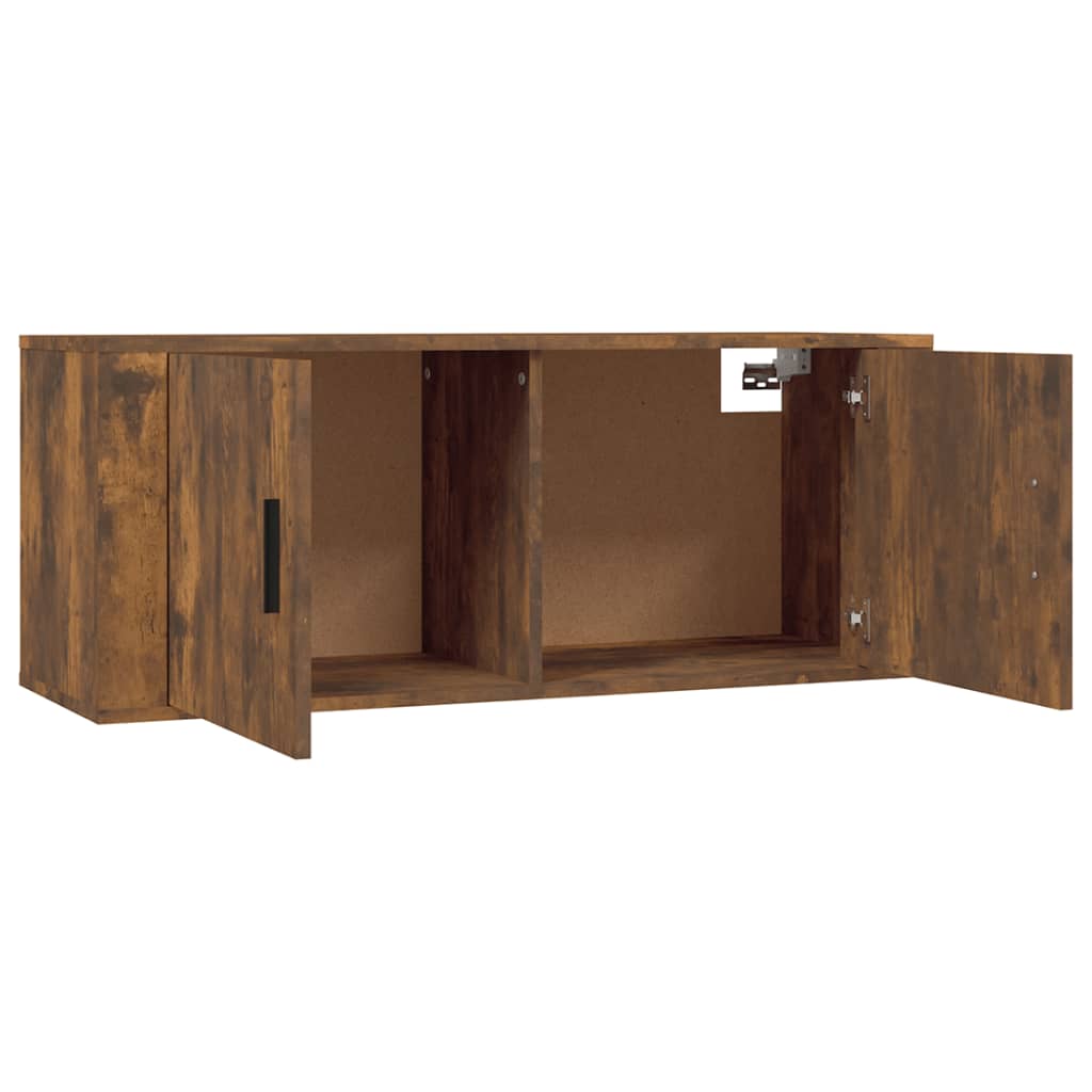 Wall-mounted TV Cabinets 3 pcs Smoked Oak 100x34.5x40 cm