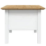 Coffee Table BODO White and Brown 100x55x45 cm Solid Wood Pine