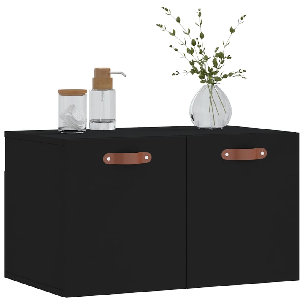 Wall Cabinet Black 60x36.5x35 cm Engineered Wood