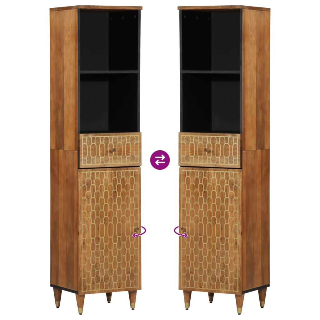 Bathroom Cabinet 38x33x160 cm Solid Wood Mango