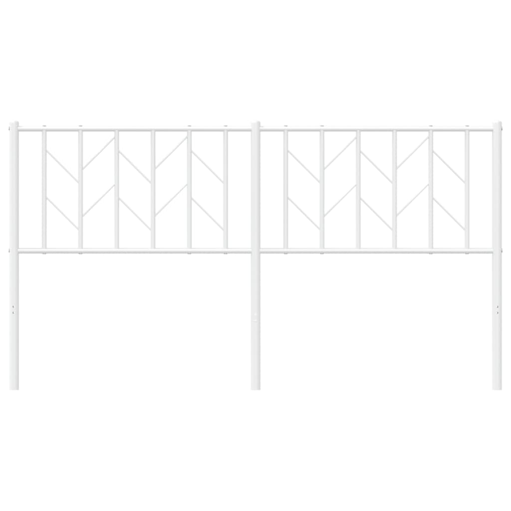 Metal Headboard White 160 cm