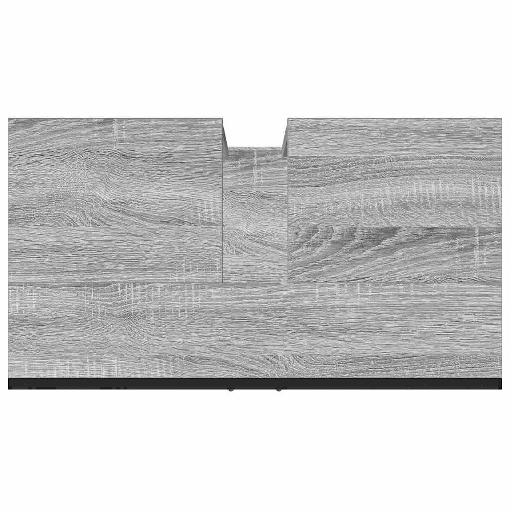 Bathroom Sink Cabinet Grey Sonoma 60x33x60 cm Engineered Wood