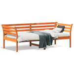 Day Bed without Mattress Wax Brown 90x190 cm Single Solid Wood Pine