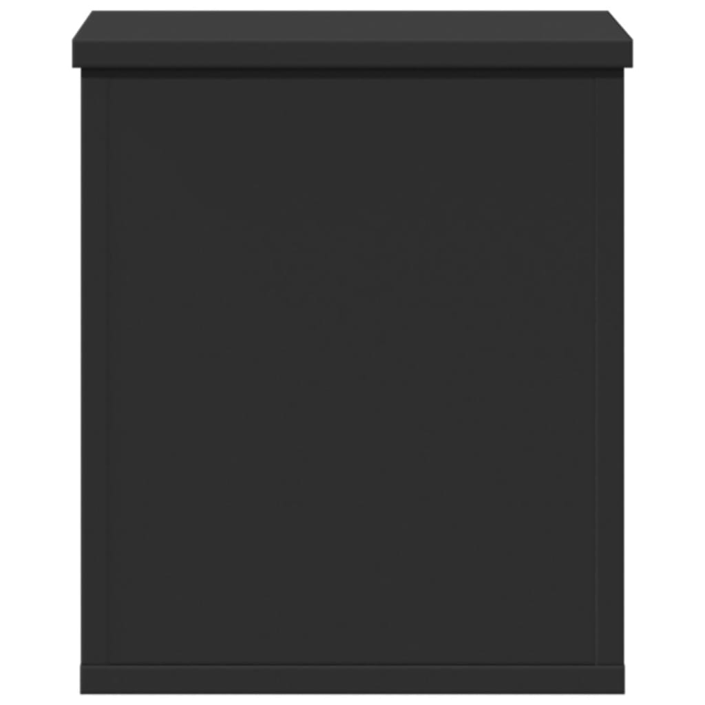 Storage Box Black 30x35x35 cm Engineered Wood