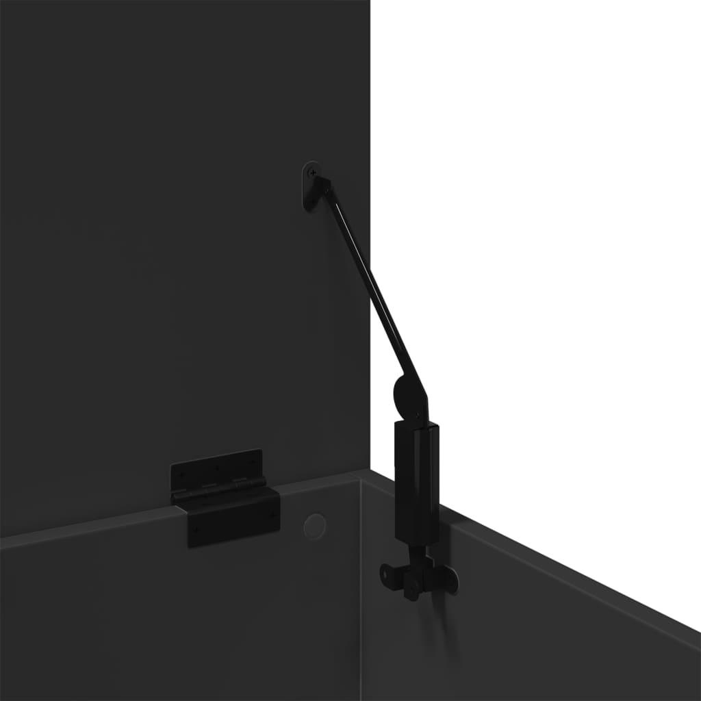 Storage Box Black 60x35x35 cm Engineered Wood
