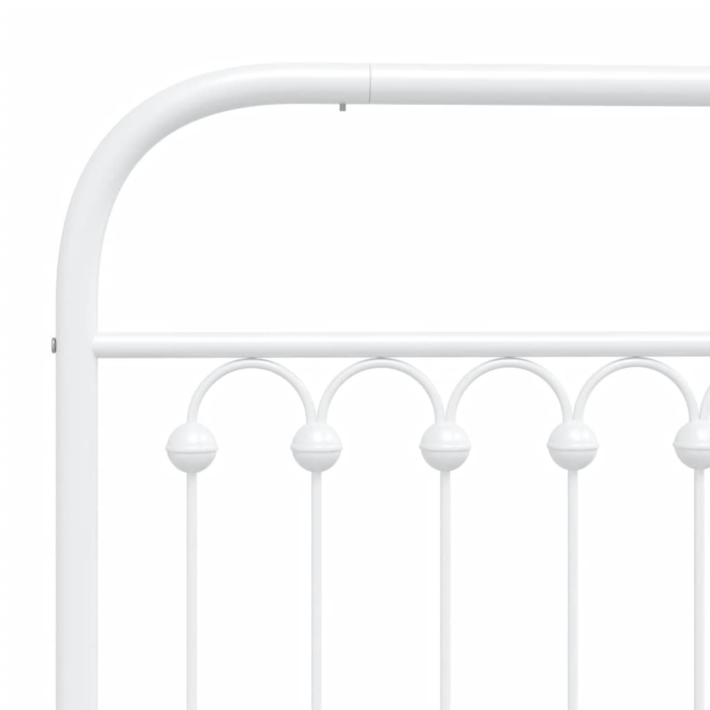 Metal Headboard White 80 cm