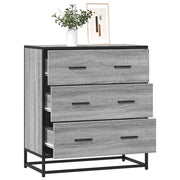 Sideboard Grey Sonoma 68x35x76 cm Engineered Wood and Metal