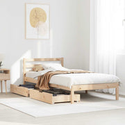 Bed Frame without Mattress 75x190 cm Small Single Solid Wood Pine