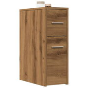 Narrow Bathroom Cupboard with Wheels Artisian Oak Engineered Wood