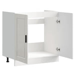 Sink Base Cabinet "Porto" High Gloss White 80x46x81.5 cm Engineered Wood