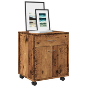 Rolling Cabinet Old Wood 45x38x54 cm Engineered Wood