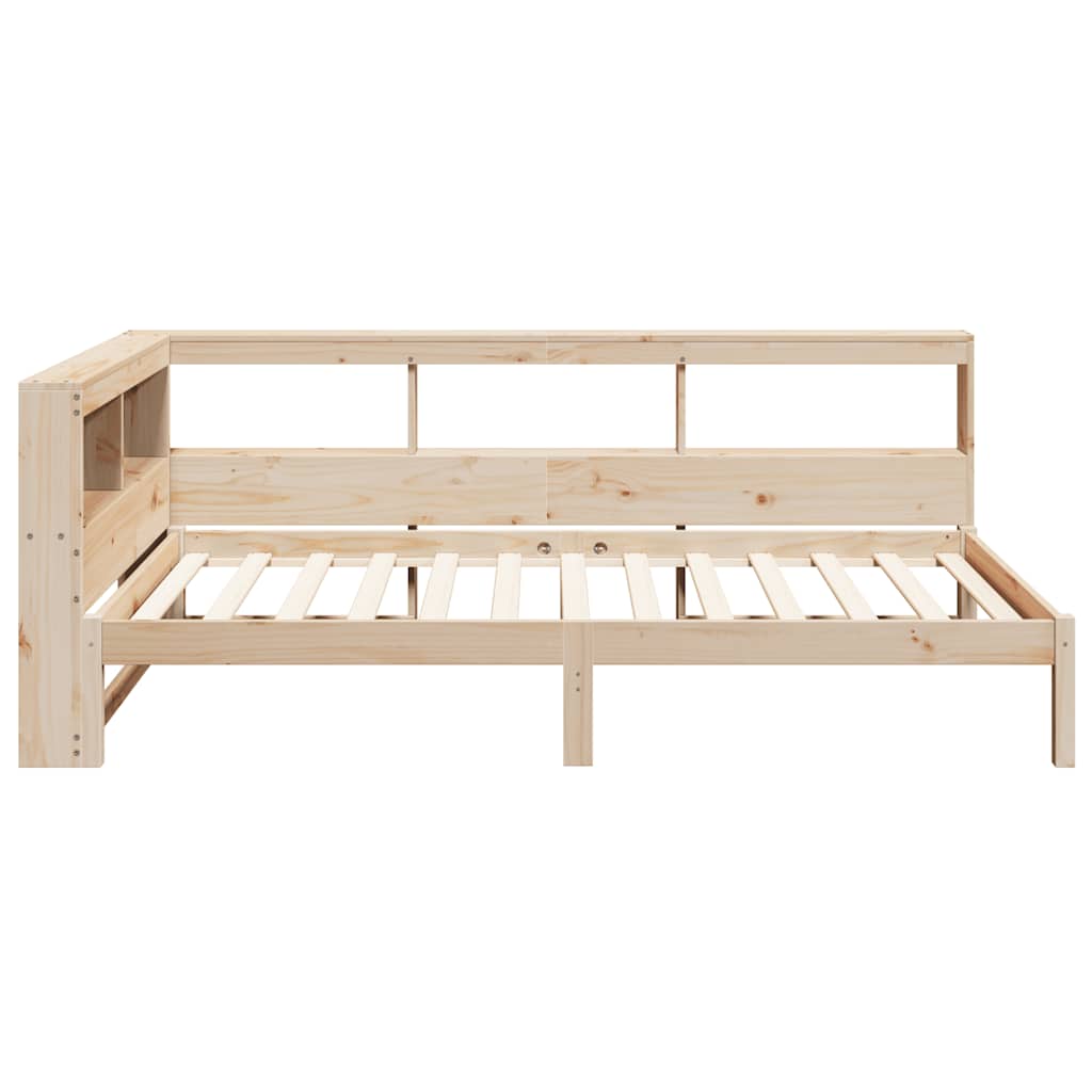 Bookcase Bed without Mattress 90x190 cm Solid Wood Pine