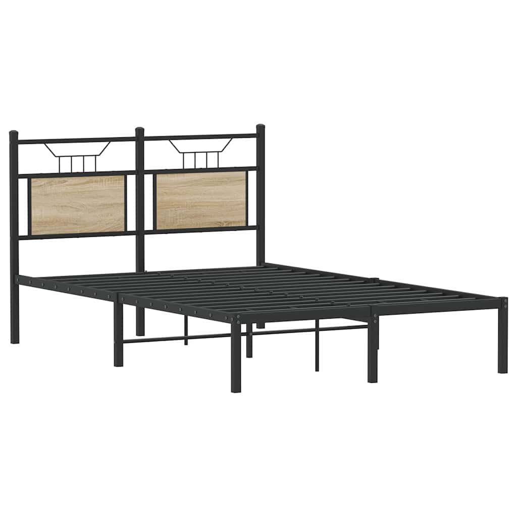 Bed Frame without Mattress Sonoma Oak 120x190 cm Small Double Engineered Wood