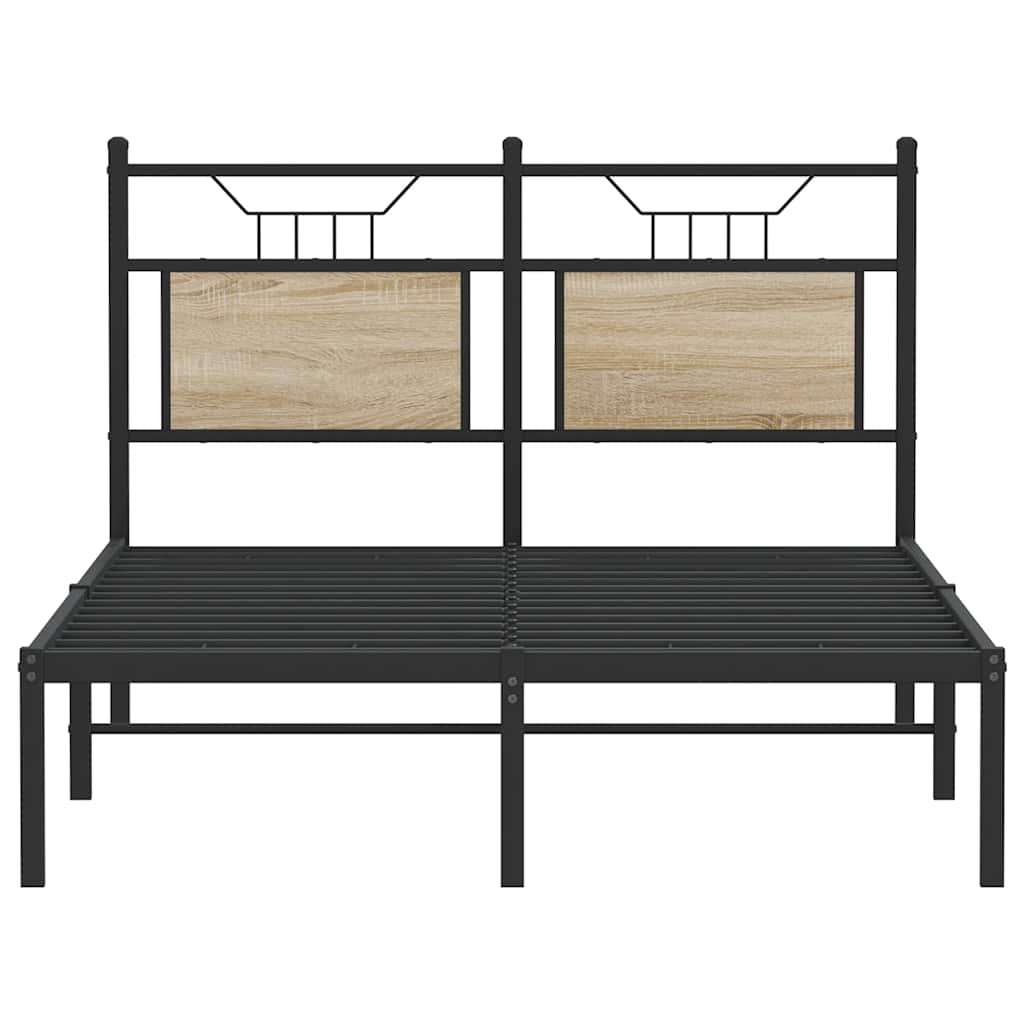 Bed Frame without Mattress Sonoma Oak 120x190 cm Small Double Engineered Wood