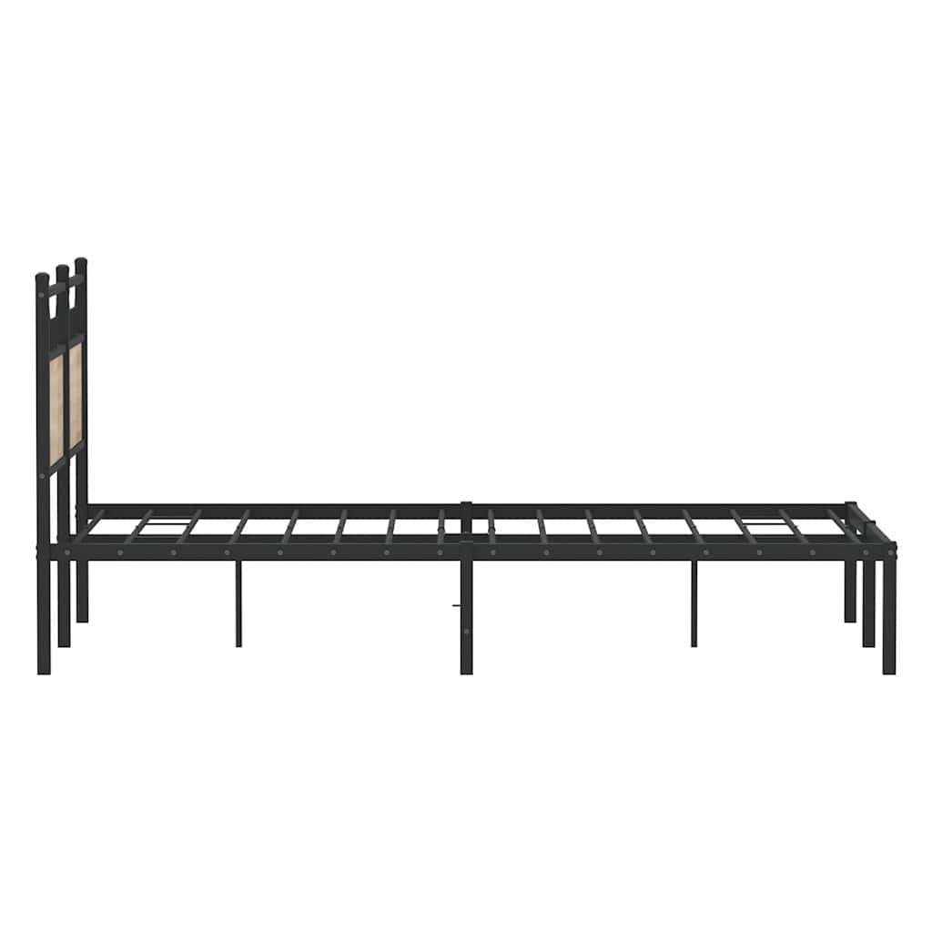 Bed Frame without Mattress Sonoma Oak 120x190 cm Small Double Engineered Wood