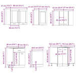 11 Piece Kitchen Cabinet Set Lyon Old Wood Engineered Wood