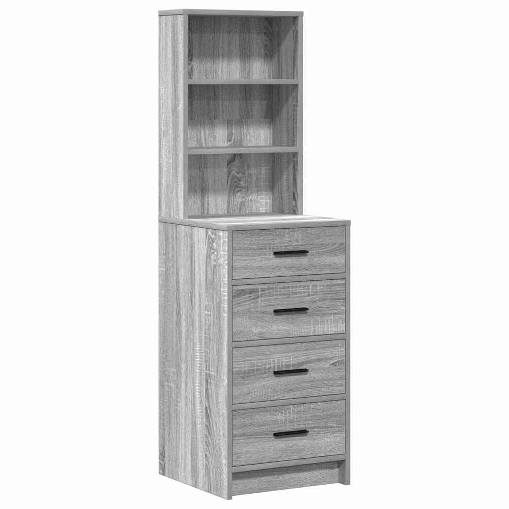 Dressing Table 2 pcs Grey 50 x 41 x 135 cm Engineered wood