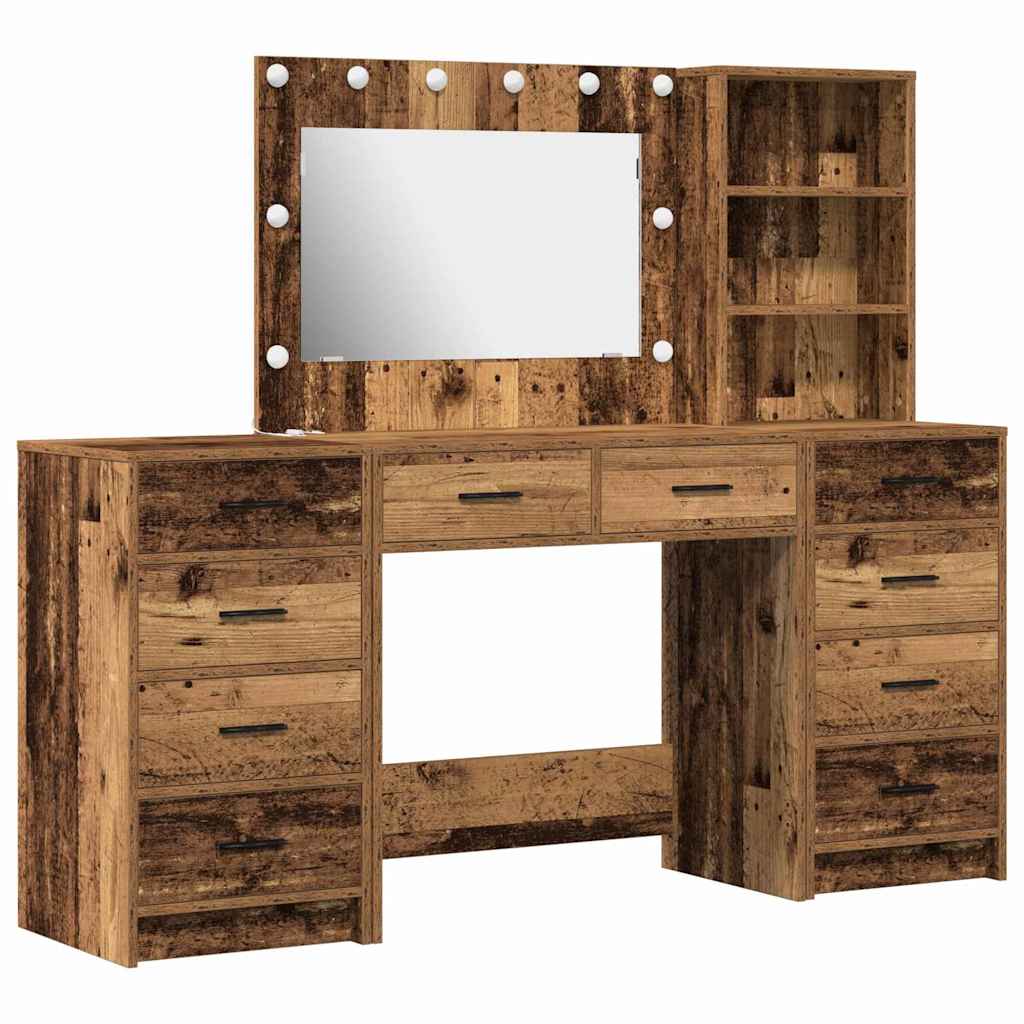 Dressing Table 3 pcs Brown 40 x 41 x 135 cm Engineered wood