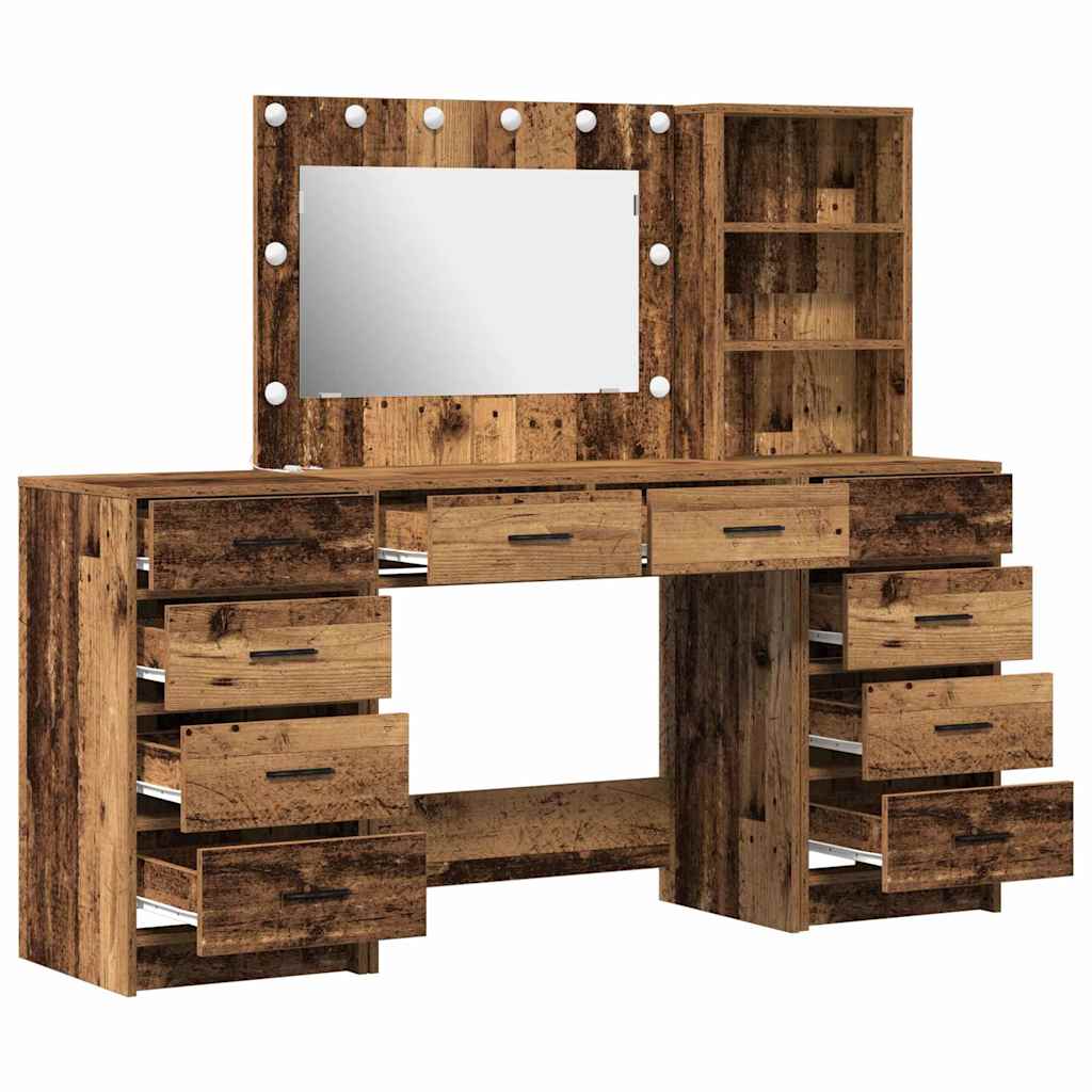 Dressing Table 3 pcs Brown 40 x 41 x 135 cm Engineered wood