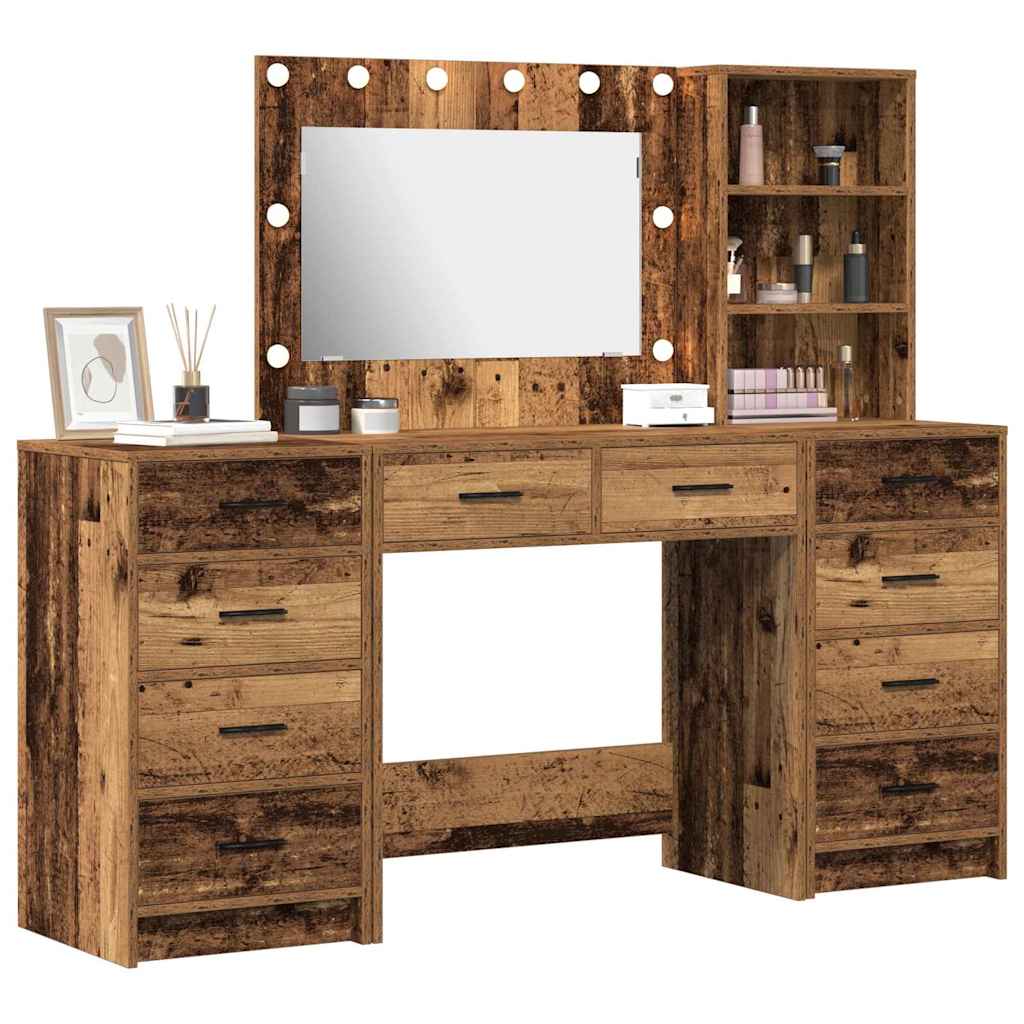 Dressing Table 3 pcs Brown 40 x 41 x 135 cm Engineered wood