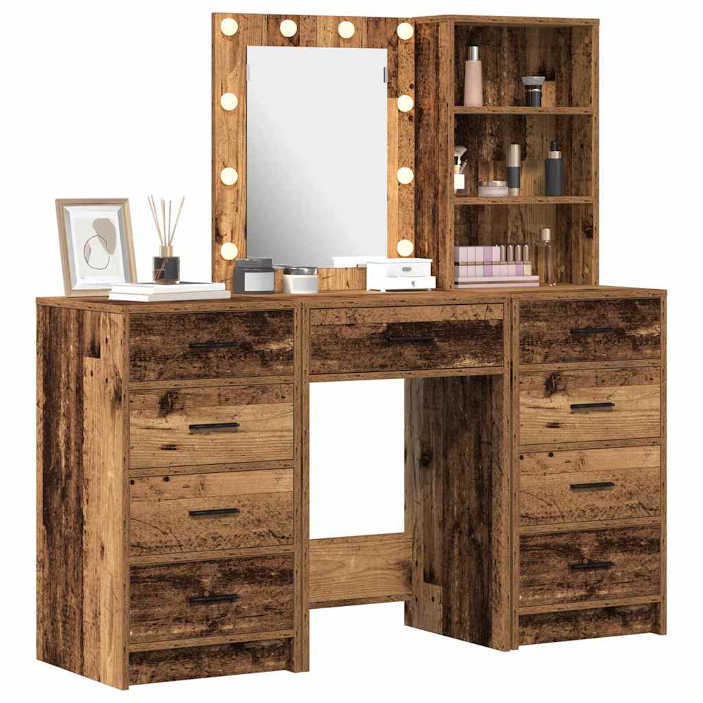 Dressing Table 3 pcs Brown 40 x 41 x 135 cm Engineered wood