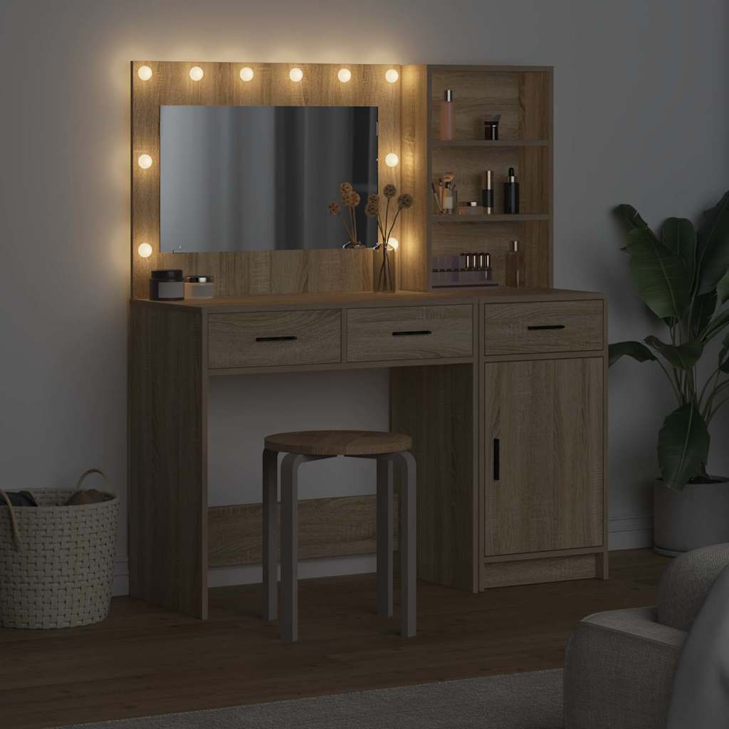 Dressing Table 2 pcs Brown 78.5 x 41 x 135 cm Engineered wood