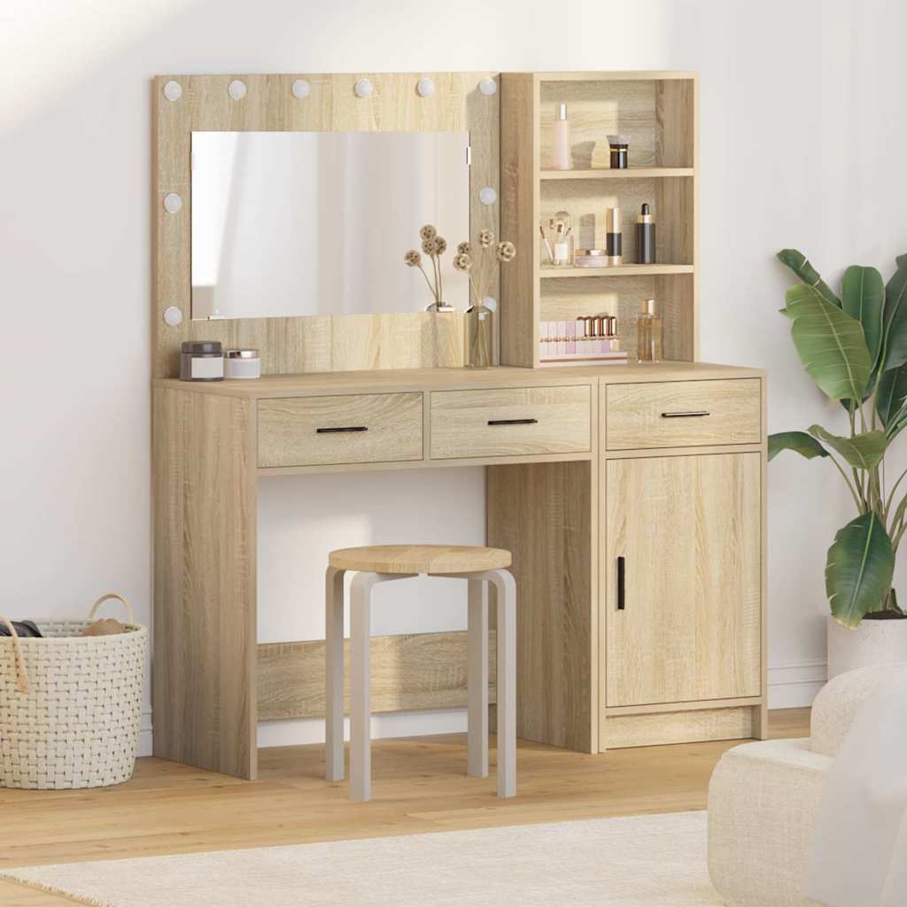 Dressing Table 2 pcs Brown 78.5 x 41 x 135 cm Engineered wood