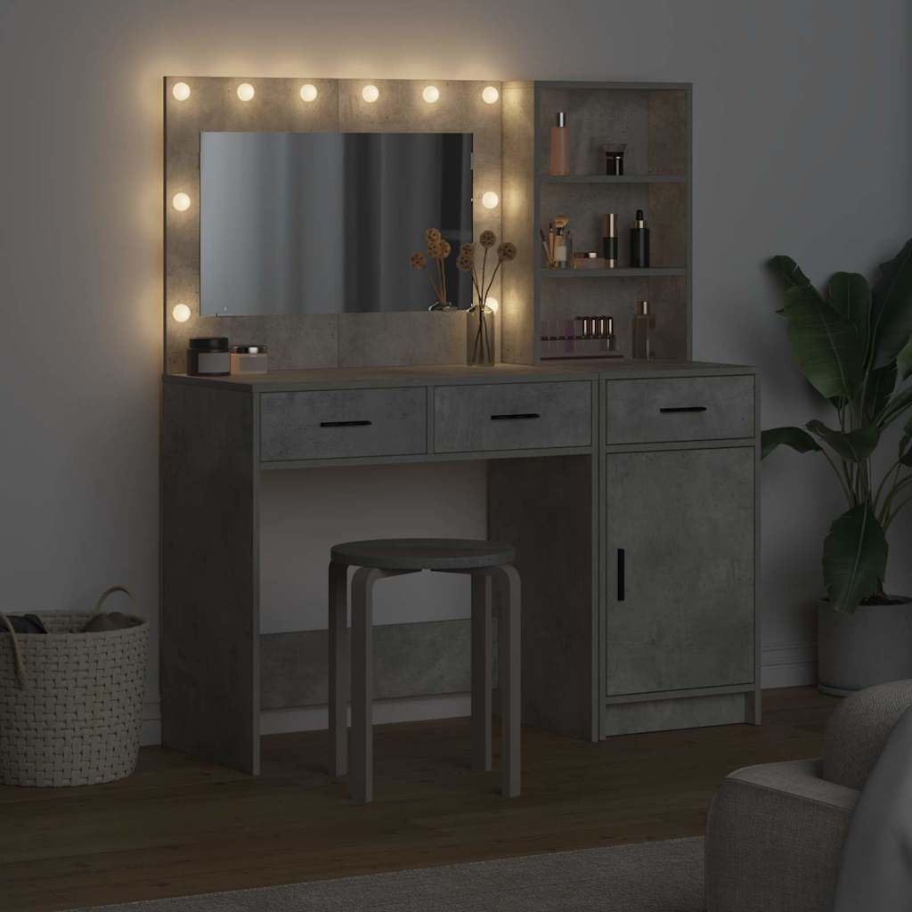 Dressing Table 2 pcs Grey 78.5 x 41 x 135 cm Engineered wood