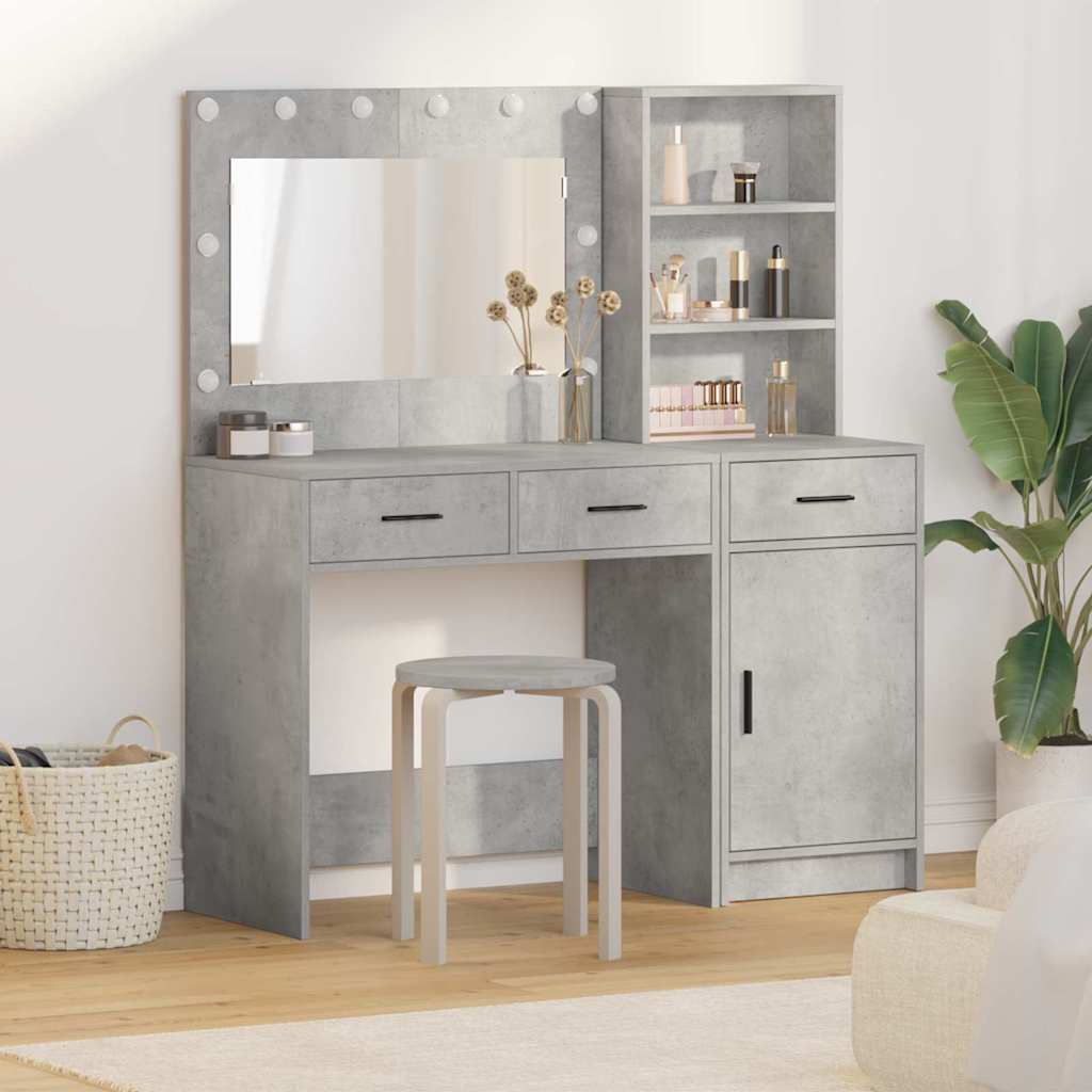 Dressing Table 2 pcs Grey 78.5 x 41 x 135 cm Engineered wood