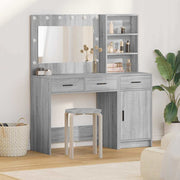Dressing Table 2 pcs Grey 78.5 x 41 x 135 cm Engineered wood