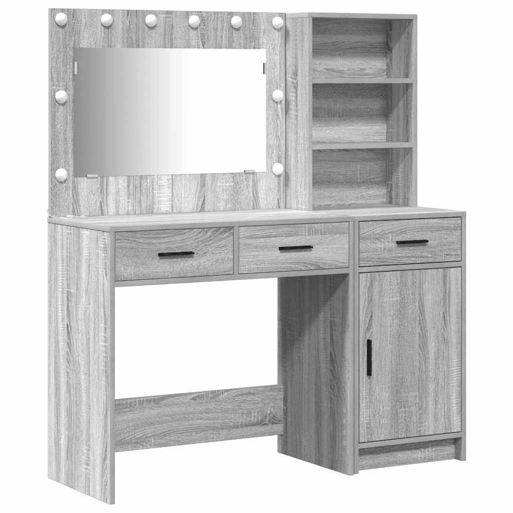 Dressing Table 2 pcs Grey 78.5 x 41 x 135 cm Engineered wood