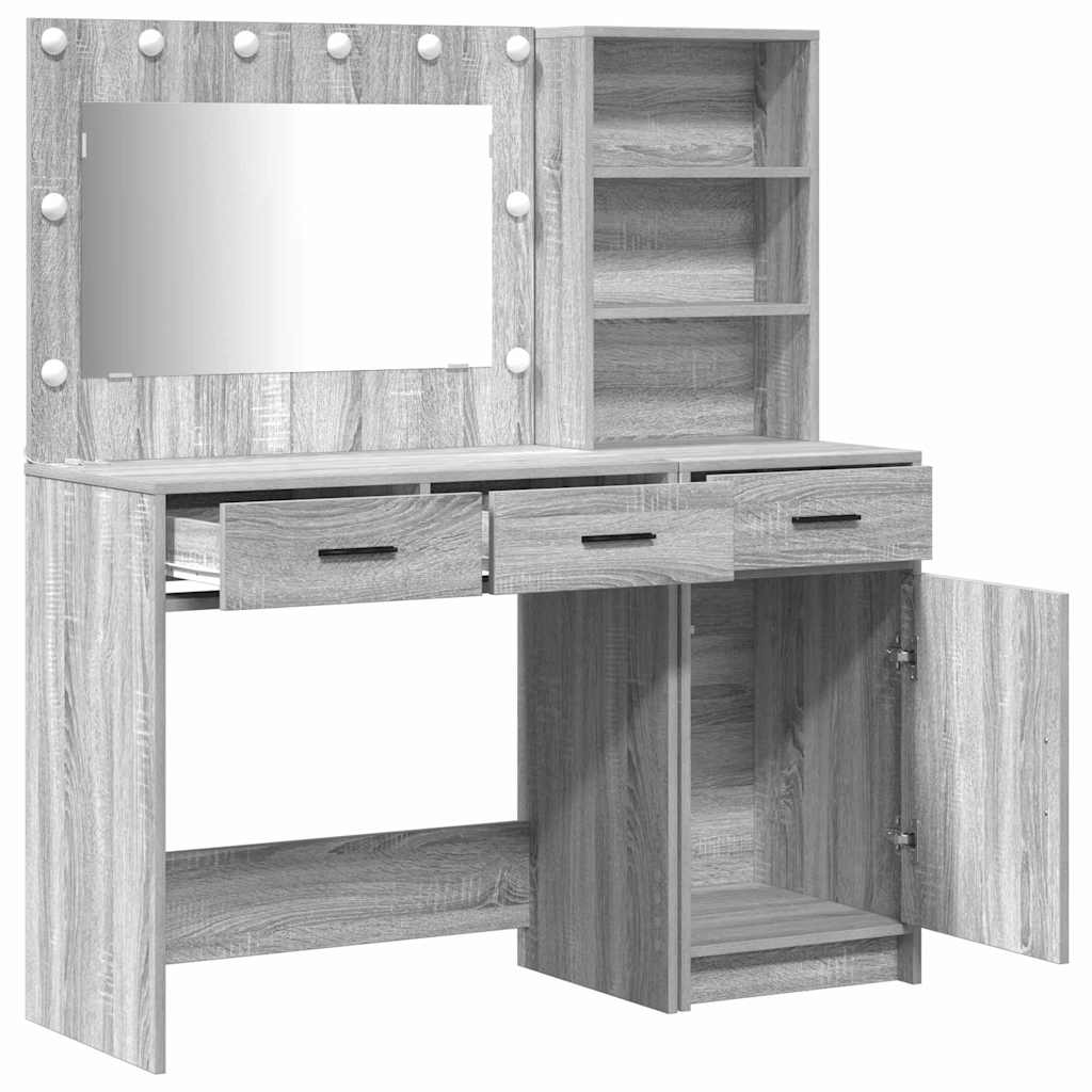 Dressing Table 2 pcs Grey 78.5 x 41 x 135 cm Engineered wood