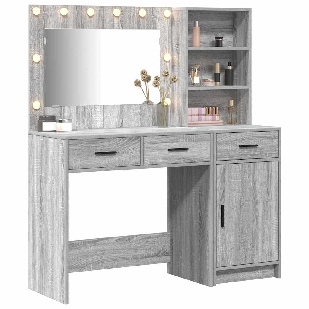 Dressing Table 2 pcs Grey 78.5 x 41 x 135 cm Engineered wood