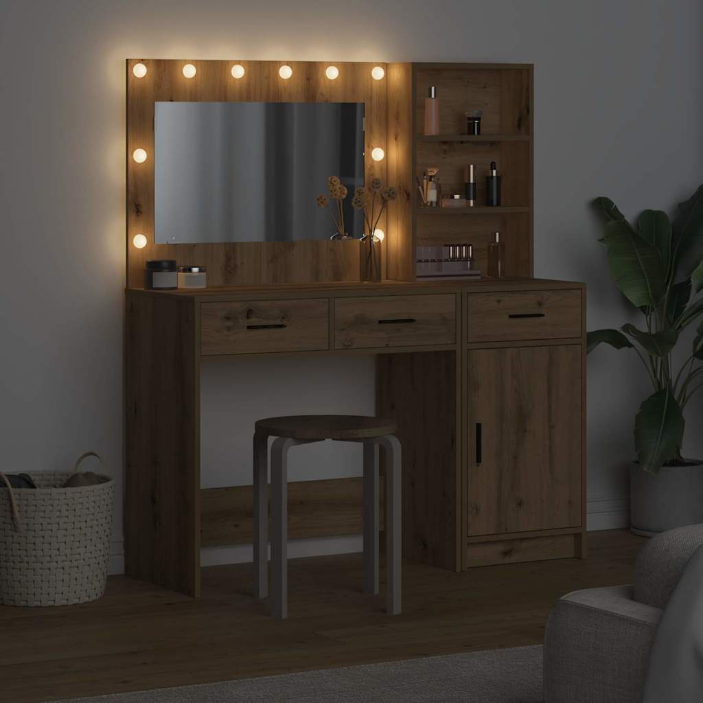 Dressing Table 2 pcs Brown 78.5 x 41 x 135 cm Engineered wood