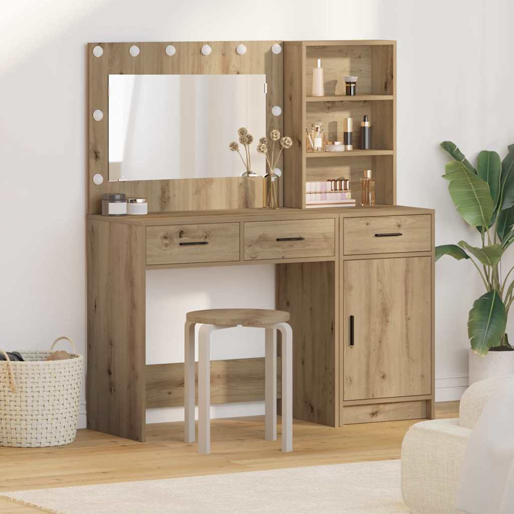 Dressing Table 2 pcs Brown 78.5 x 41 x 135 cm Engineered wood