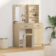 Dressing Table Set with Shelf 2 pcs Sonoma Oak 50 x 41 x 135 cm