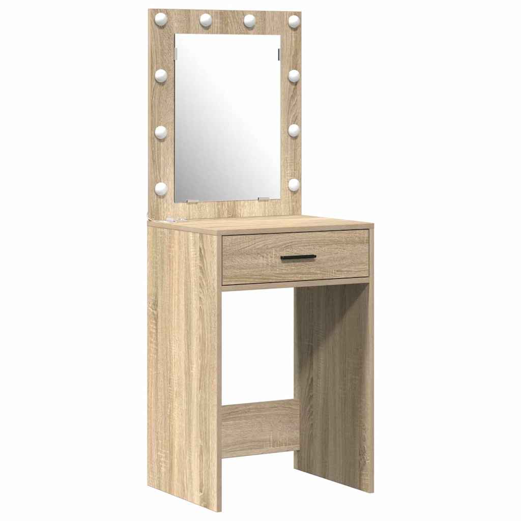 Dressing Table Set with Shelf 2 pcs Sonoma Oak 50 x 41 x 135 cm