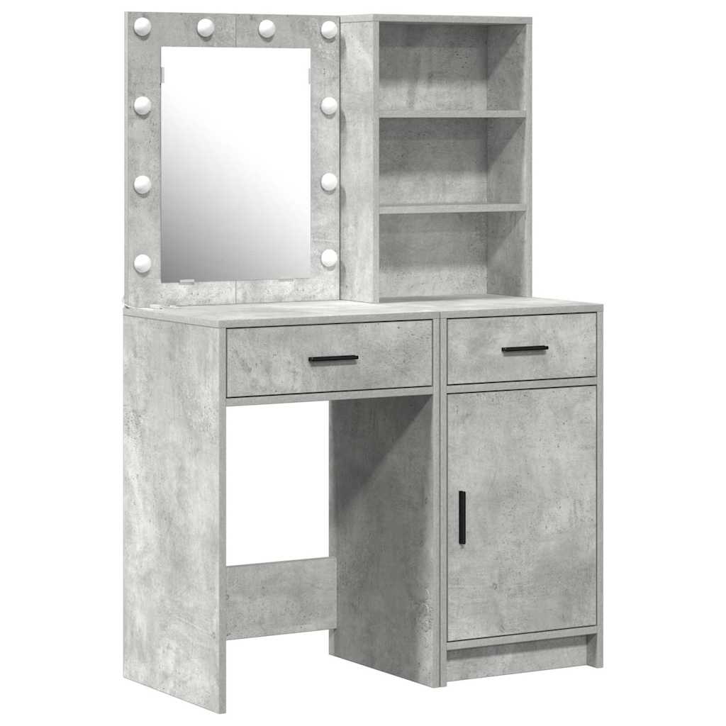 Dressing Table Set 2 pcs Concrete Grey 50 x 41 x 135 cm