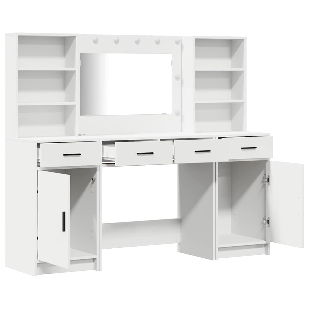 Dressing Table Set with Drawer 3 pcs White 78.5 x 41 x 135 cm
