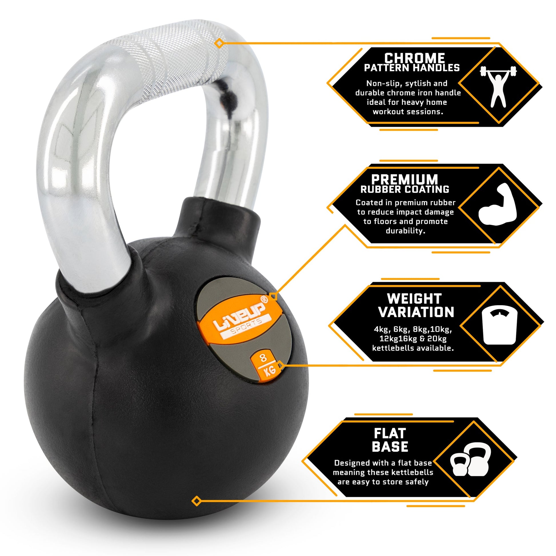 8KG Rubber Kettle Dumbbell Clearance