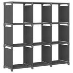 9 - Cube Display Shelf Grey 103x30x107.5 cm Fabric - Bargainia.com - 