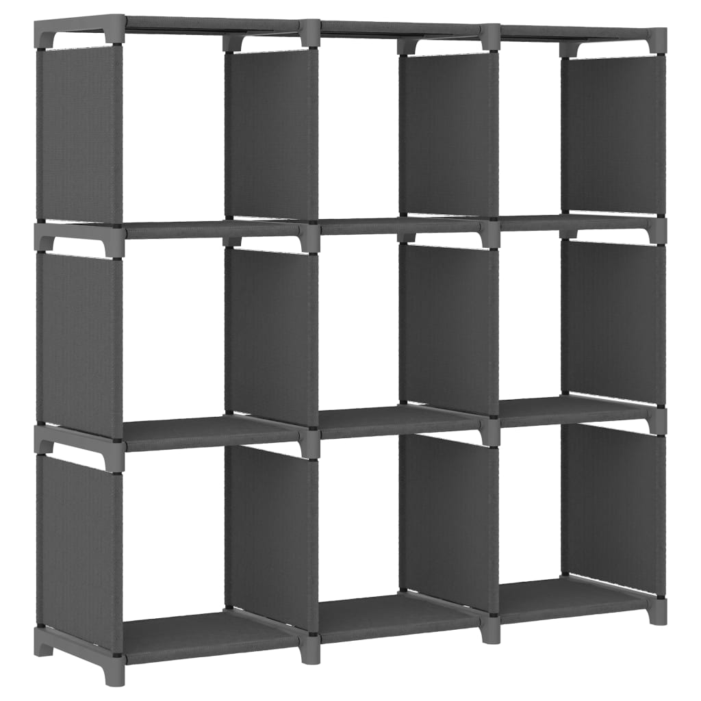 9 - Cube Display Shelf Grey 103x30x107.5 cm Fabric - Bargainia.com - 