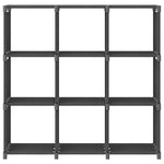 9 - Cube Display Shelf Grey 103x30x107.5 cm Fabric - Bargainia.com - 