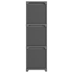 9 - Cube Display Shelf with Boxes Grey 103x30x107.5 cm Fabric - Bargainia.com - 