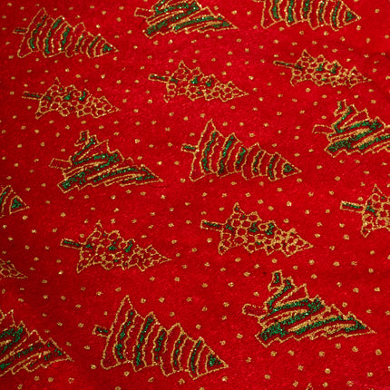 Glitter Tree Skirt Red/Green For Christmas Tree - 80cm