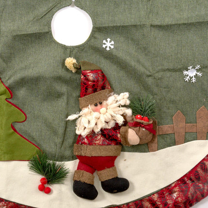 3D Figurine Christmas Velvet 105cm Tree Skirt-5056150211273-Bargainia.com