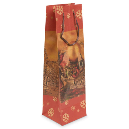 Christmas Vintage Style Gift Bottle Bag Craft Paper