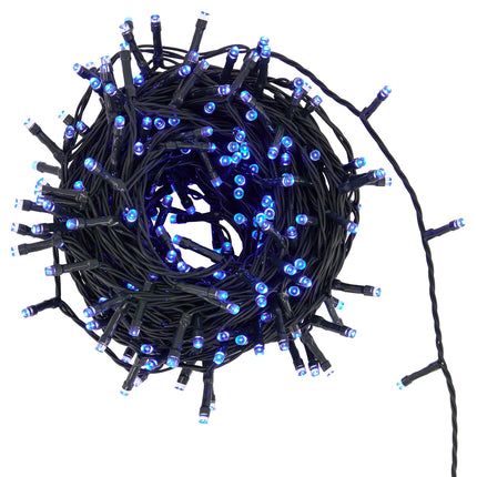 Indoor/Outdoor 8 Function LED Waterproof Fairy Lights with Green Cable (300) - Blue-8800225808229-Bargainia.com